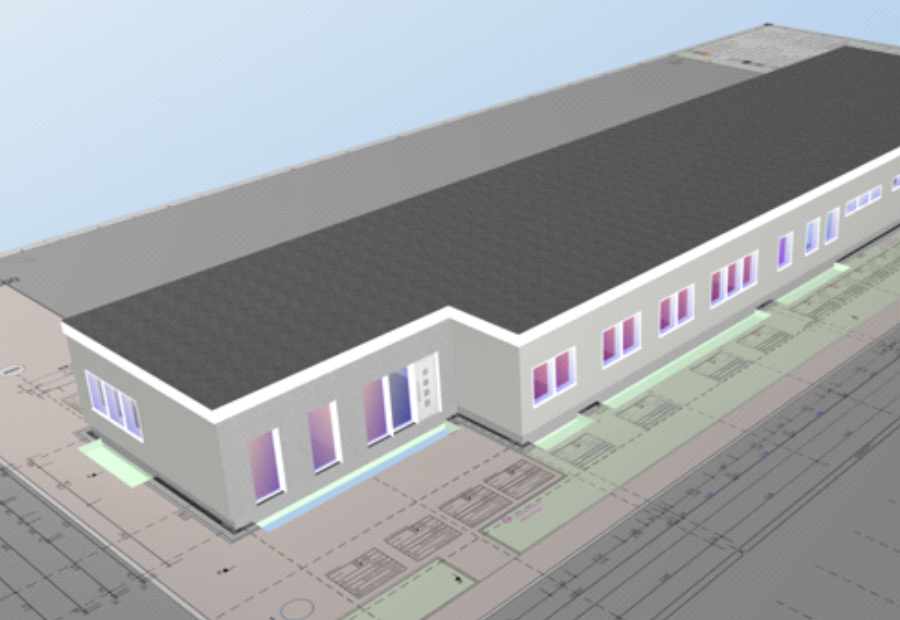 Building data for the energy performance verification of an industrial building
